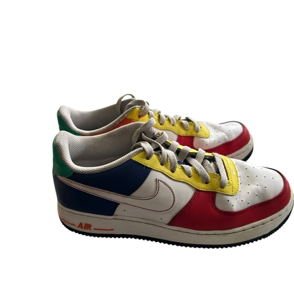 Nike Air Sneakers with Red, Blue, Yellow Accents